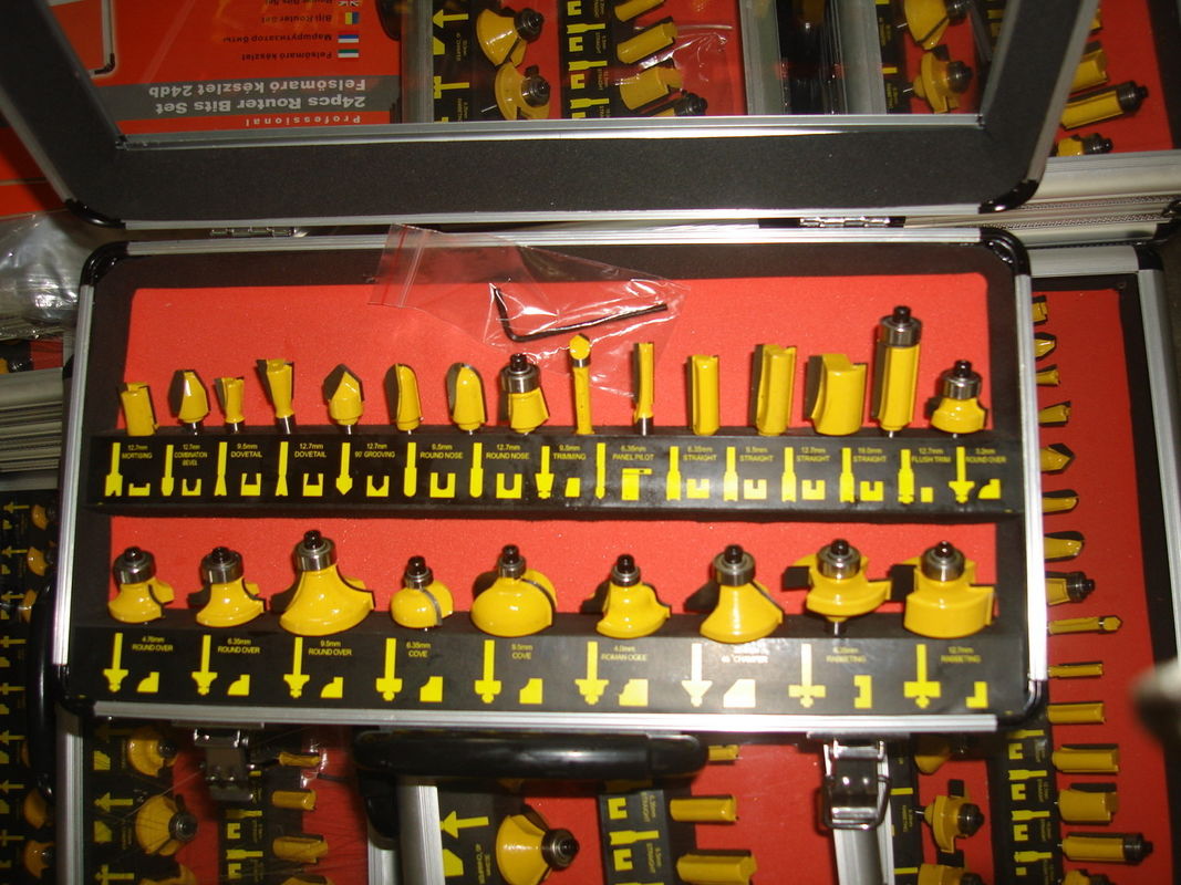 بت TC-024A اليد التوجيه وقطع غيار الآلات 24PCS تكت راوتر تعيين لتشغيل الخشب
